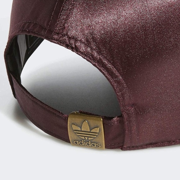 adidas originals // maroon satin adjustable hat - Picture 4 of 6